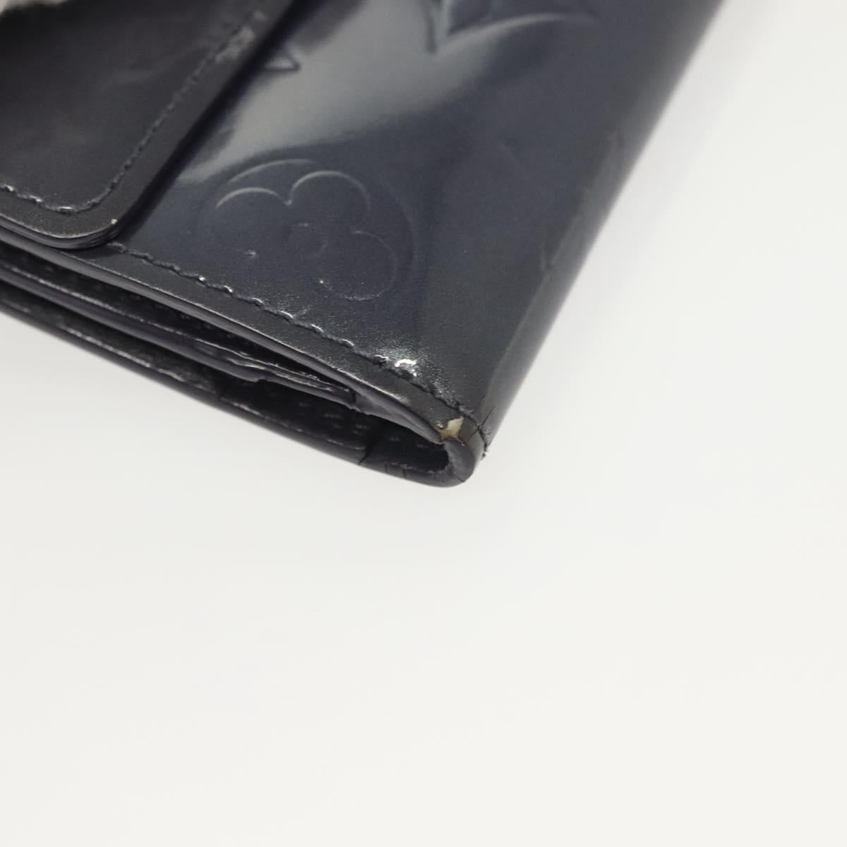 LOUIS VUITTON Monogram Vernis Ludlow Coin Purse Indigo M91356 LV Auth sw1431