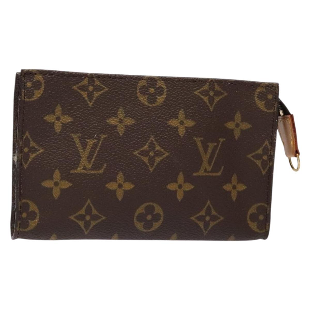 LOUIS VUITTON Monogram Bucket PM Accessory Pouch LV Auth sw1440