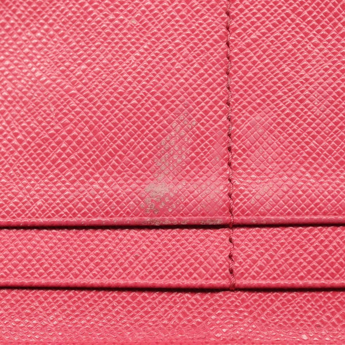 PRADA Long Wallet Safiano leather Pink Gold Auth sw1442
