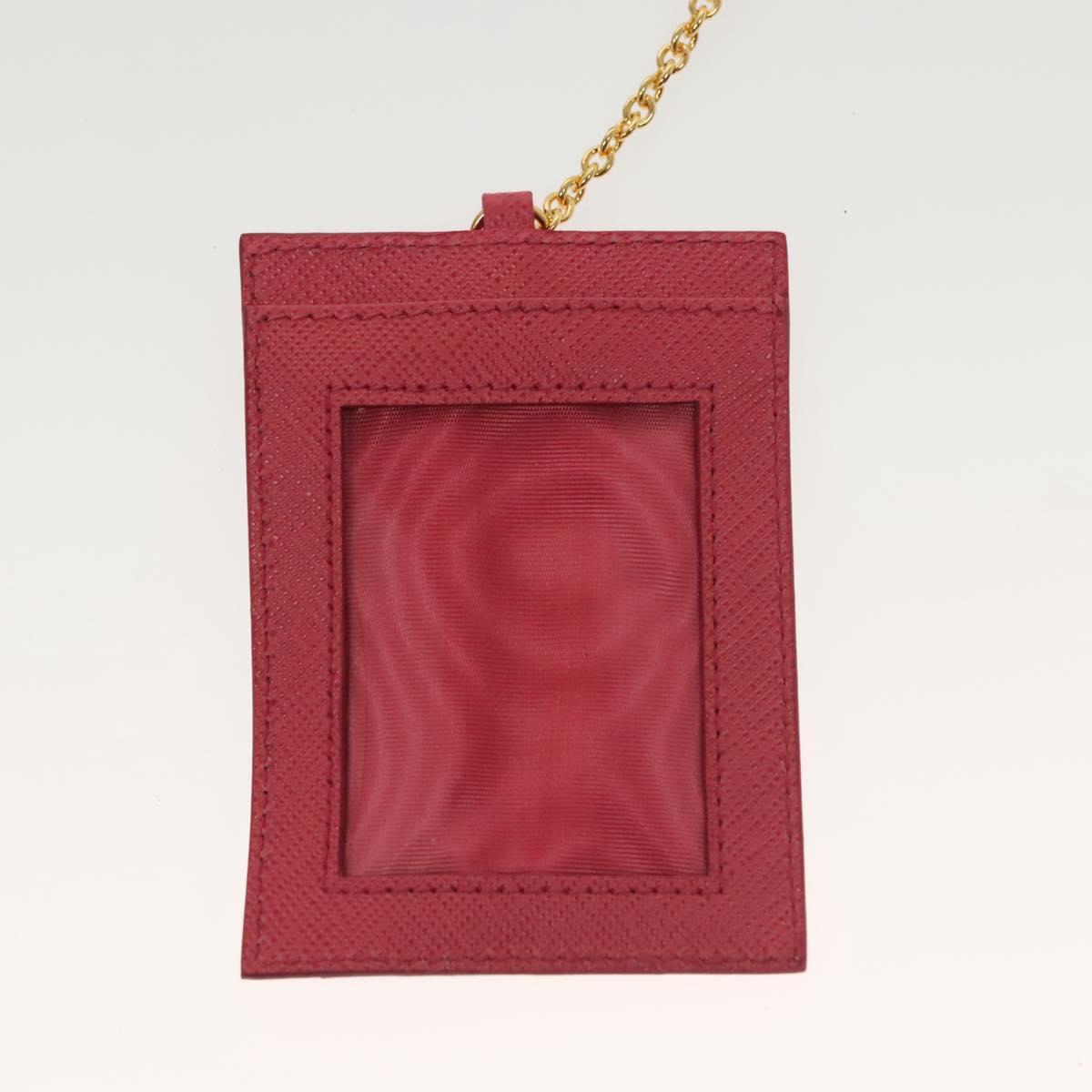 PRADA Long Wallet Safiano leather Pink Gold Auth sw1442