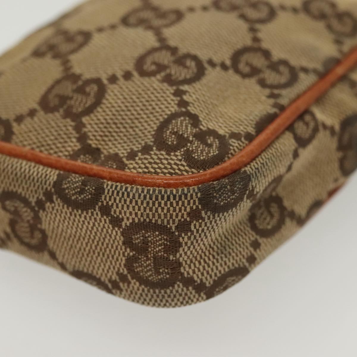 GUCCI GG Canvas Pouch 2Set Beige Auth sw1445
