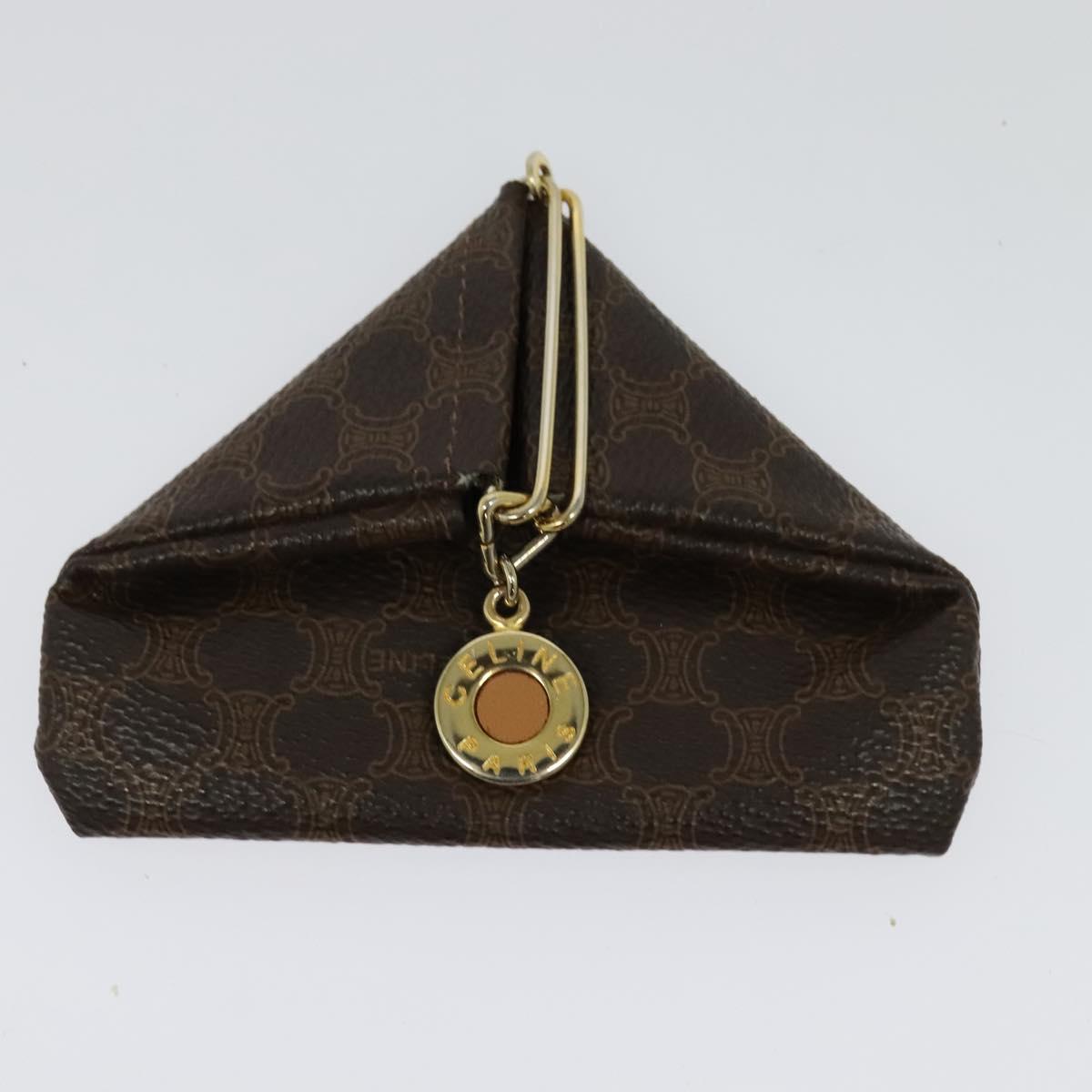 CELINE Macadam Canvas Wallet PVC 2Set Brown Auth sw1446