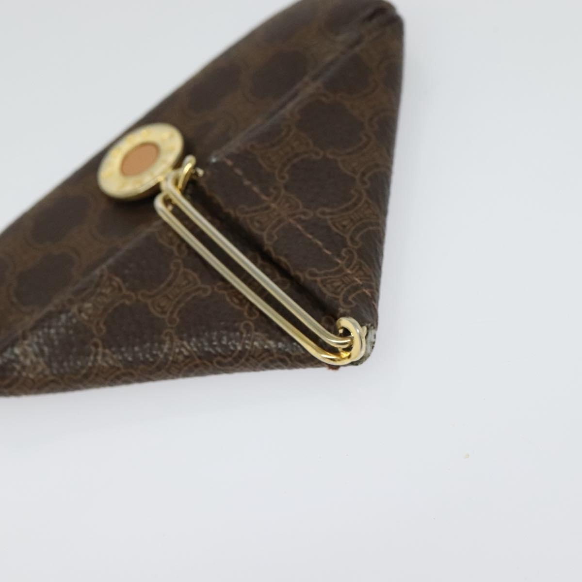 CELINE Macadam Canvas Wallet PVC 2Set Brown Auth sw1446