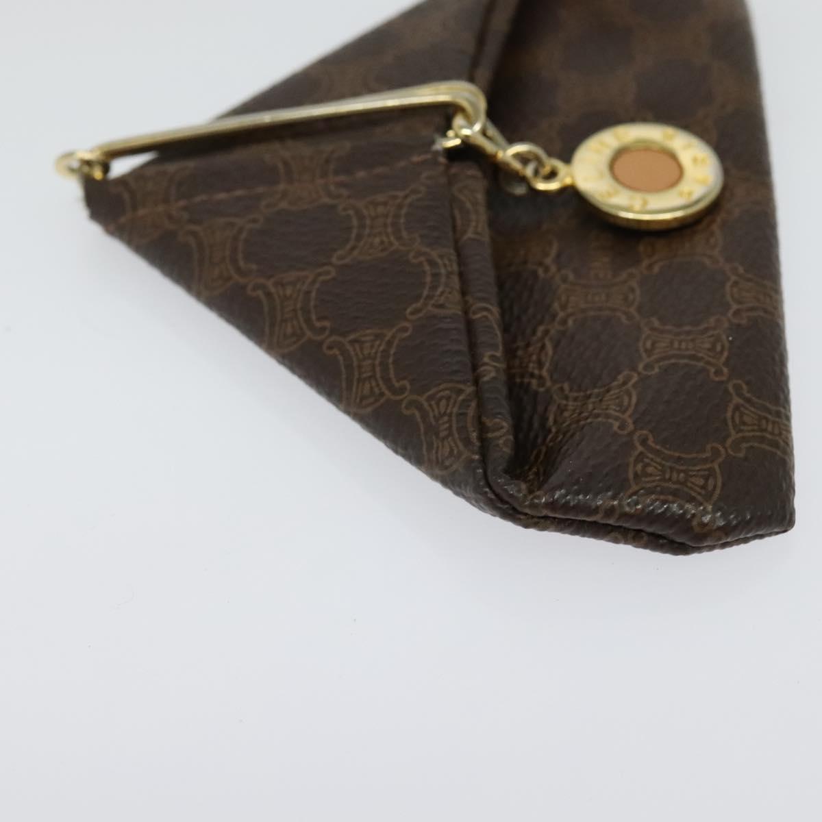 CELINE Macadam Canvas Wallet PVC 2Set Brown Auth sw1446