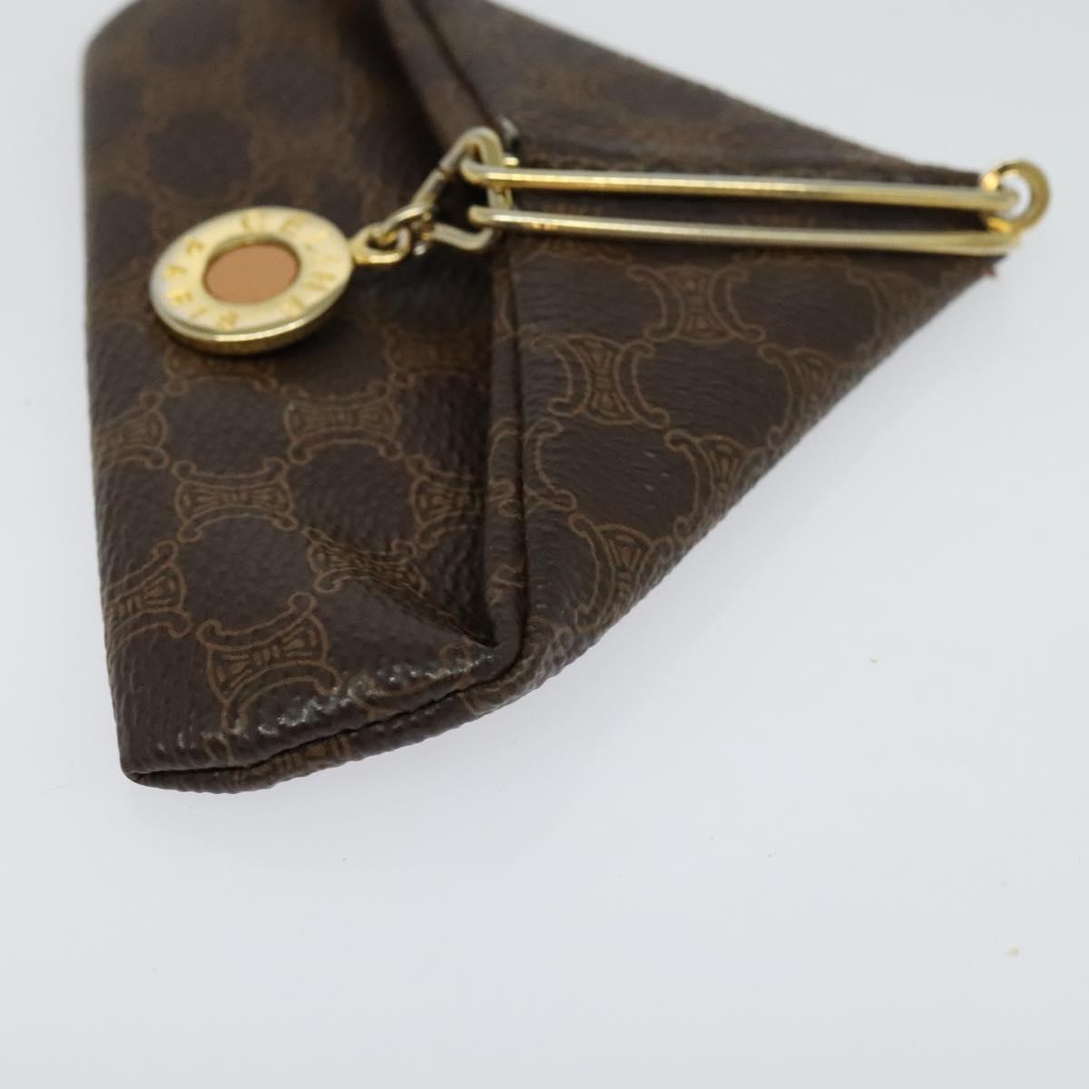 CELINE Macadam Canvas Wallet PVC 2Set Brown Auth sw1446