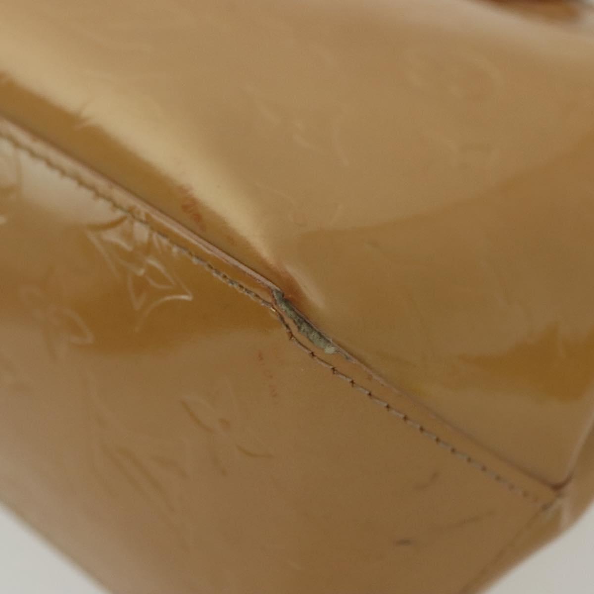 LOUIS VUITTON Monogram Vernis Reade PM Hand Bag Noisette M91334 LV Auth SW1451