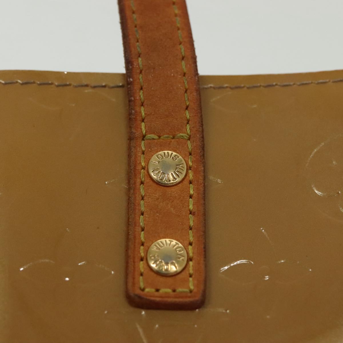 LOUIS VUITTON Monogram Vernis Reade PM Hand Bag Noisette M91334 LV Auth SW1451
