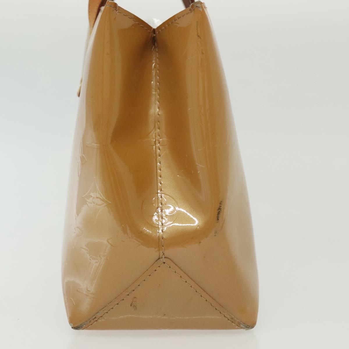 LOUIS VUITTON Monogram Vernis Reade PM Hand Bag Noisette M91334 LV Auth SW1451