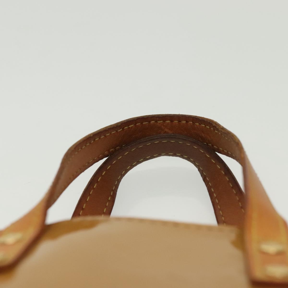 LOUIS VUITTON Monogram Vernis Reade PM Hand Bag Noisette M91334 LV Auth SW1451