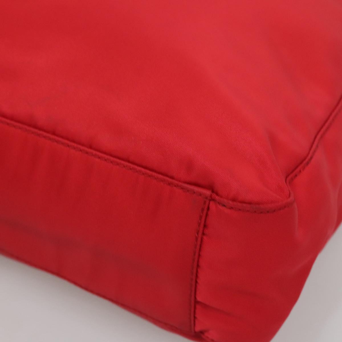 PRADA Tote Bag Nylon Red Auth SW1454