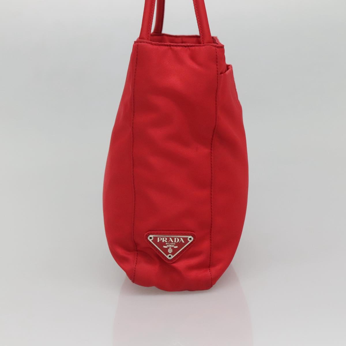 PRADA Tote Bag Nylon Red Auth SW1454