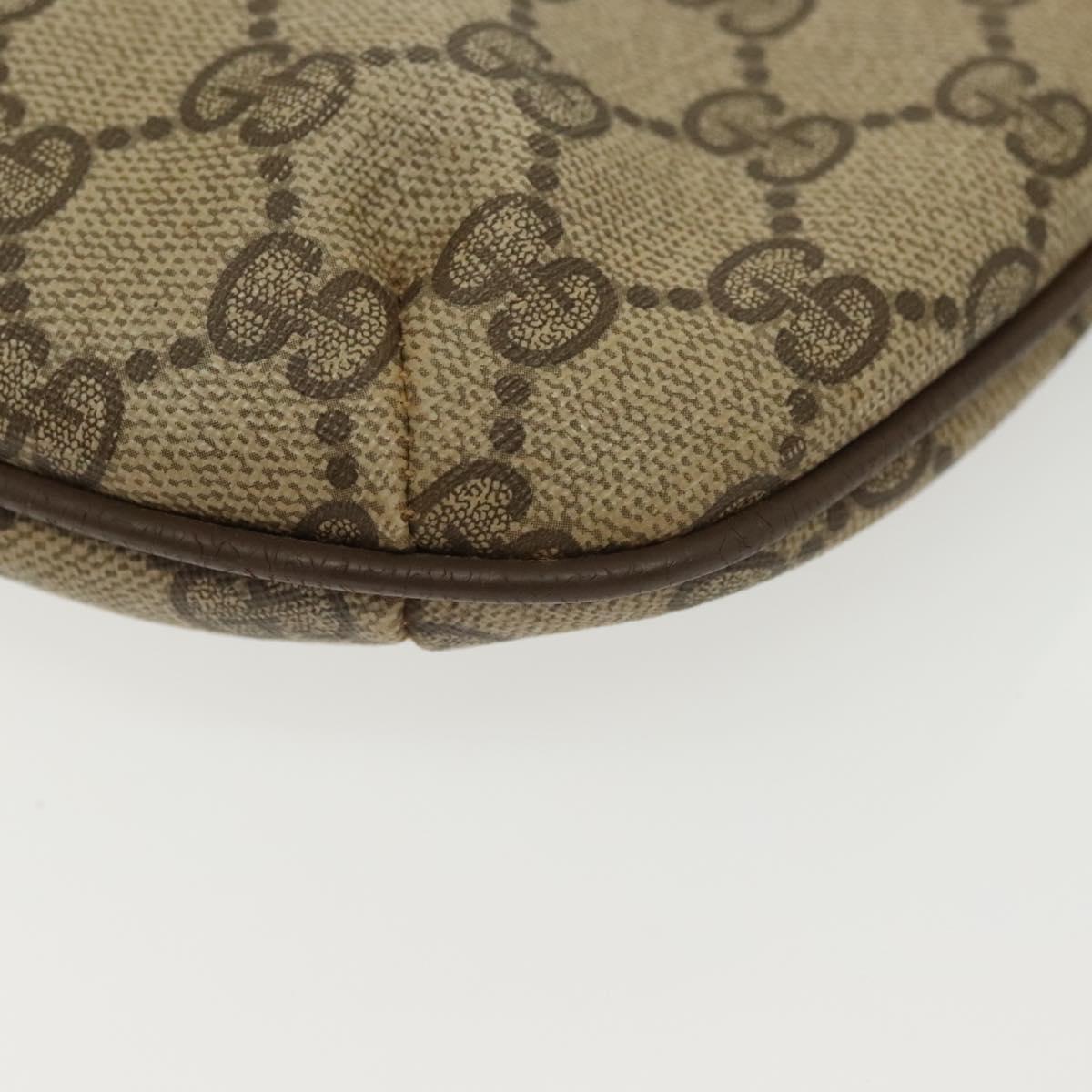 GUCCI GG Supreme Shoulder Bag PVC Beige Gold 904 02 020 Auth SW1461