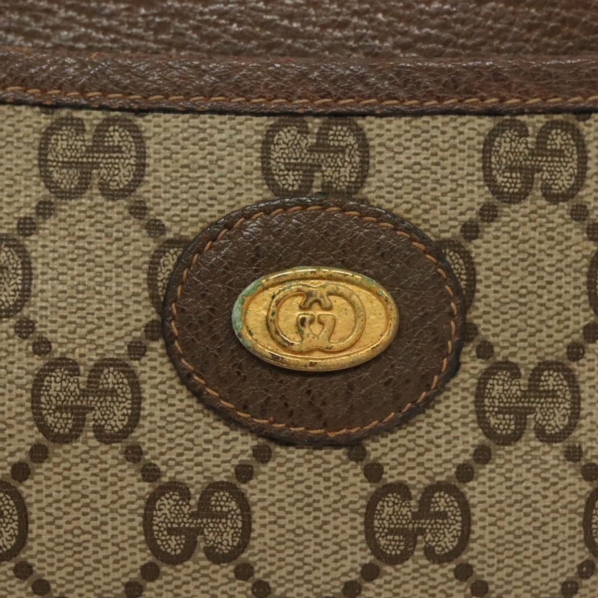 GUCCI GG Supreme Shoulder Bag PVC Beige Gold 904 02 020 Auth SW1461