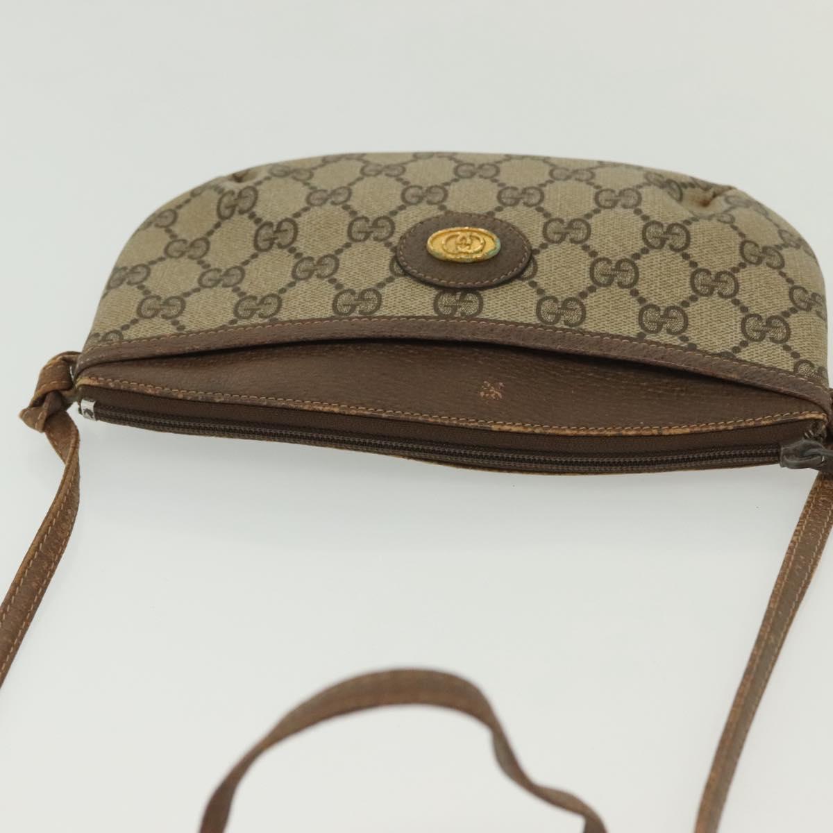 GUCCI GG Supreme Shoulder Bag PVC Beige Gold 904 02 020 Auth SW1461
