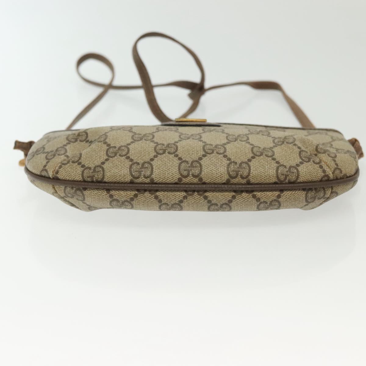 GUCCI GG Supreme Shoulder Bag PVC Beige Gold 904 02 020 Auth SW1461