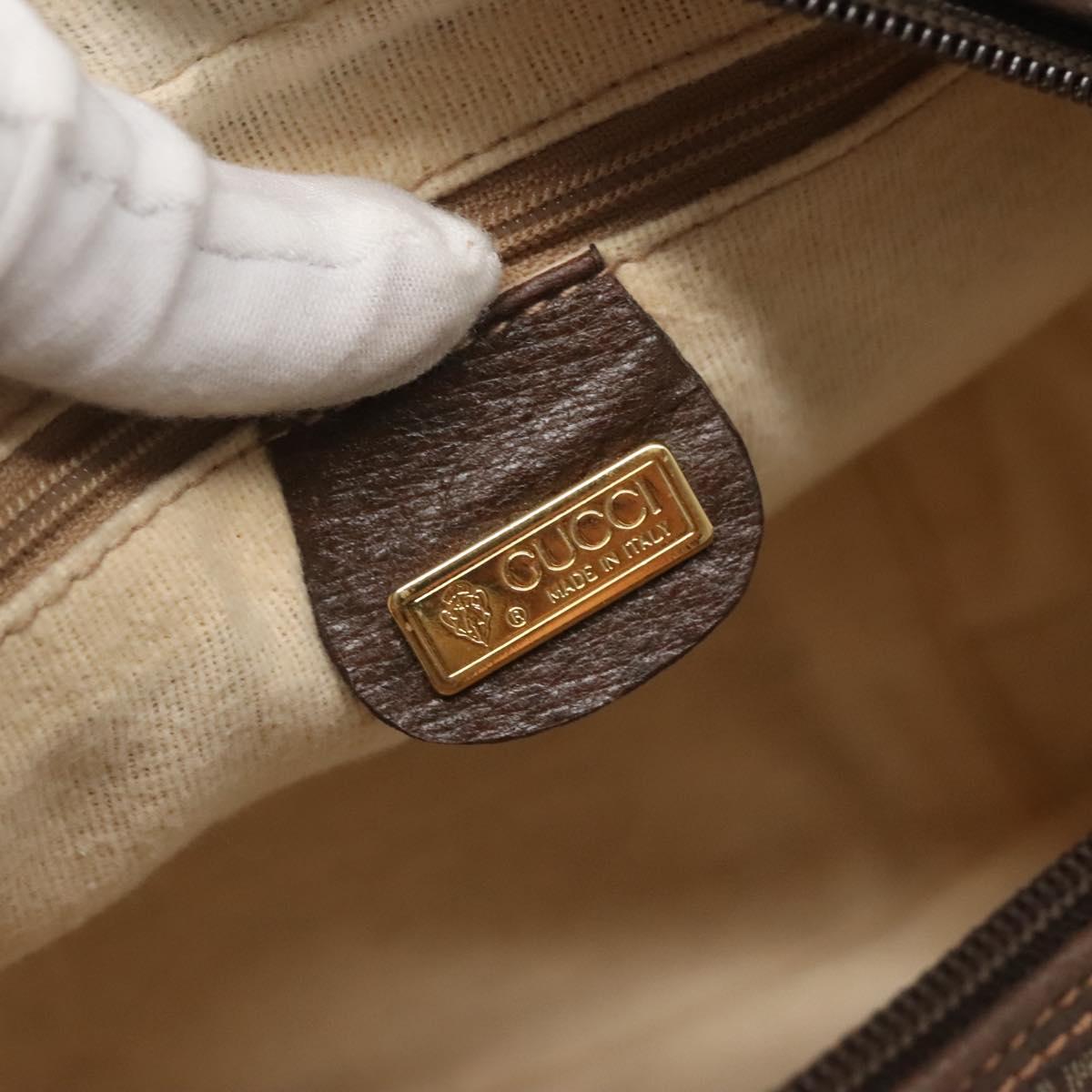 GUCCI GG Supreme Hand Bag PVC Beige Gold 000 58 6090 Auth SW1472