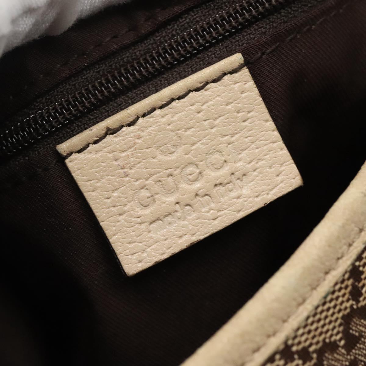 GUCCI GG Canvas Abbey Shoulder Bag Beige Gold 131326 Auth SW1474