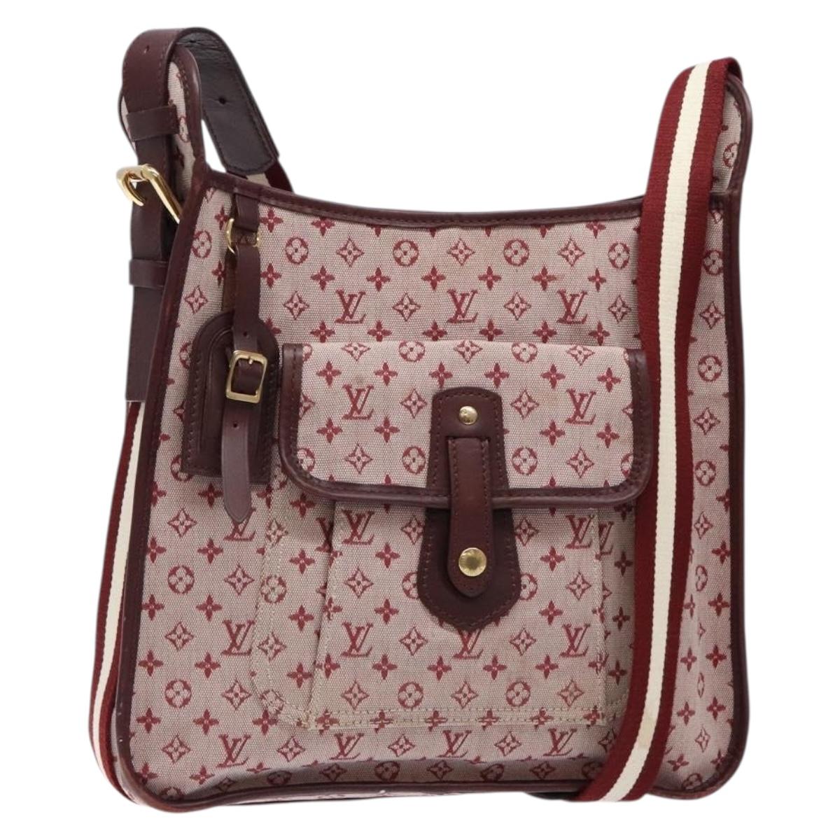 LOUIS VUITTON Monogram Mini Besace Mary Kate Bag Red M92321 LV Auth SW1479
