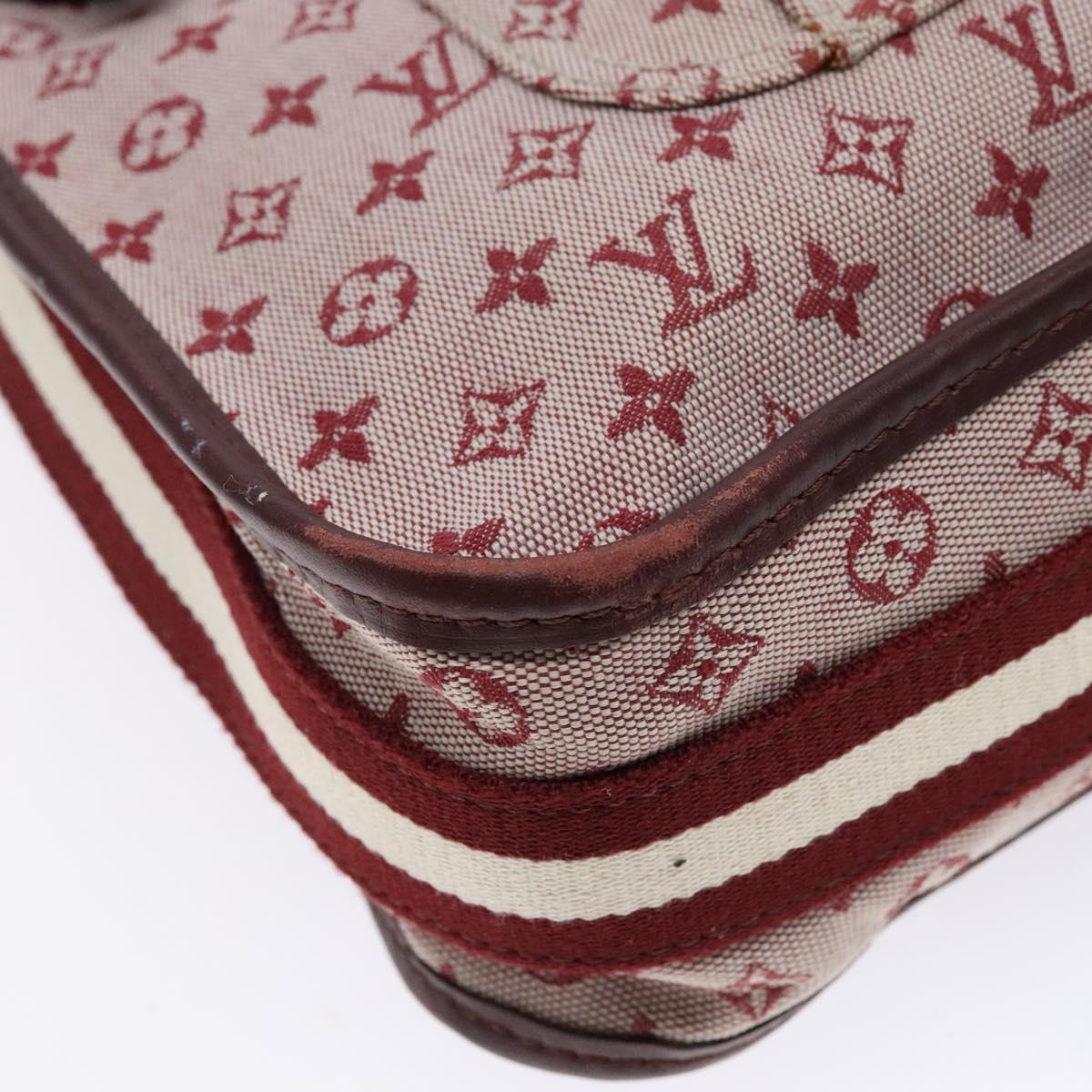 LOUIS VUITTON Monogram Mini Besace Mary Kate Bag Red M92321 LV Auth SW1479