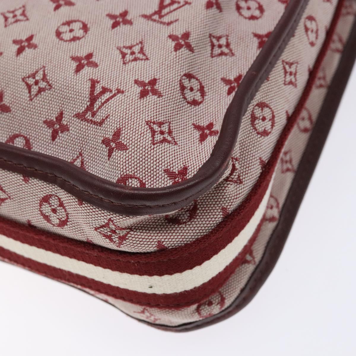 LOUIS VUITTON Monogram Mini Besace Mary Kate Bag Red M92321 LV Auth SW1479