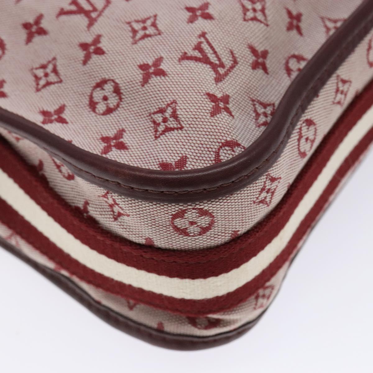 LOUIS VUITTON Monogram Mini Besace Mary Kate Bag Red M92321 LV Auth SW1479