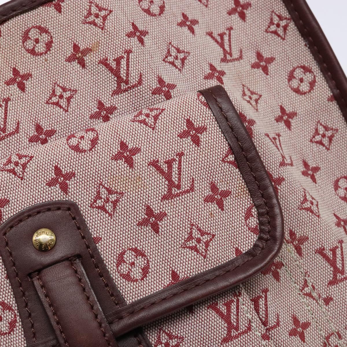 LOUIS VUITTON Monogram Mini Besace Mary Kate Bag Red M92321 LV Auth SW1479
