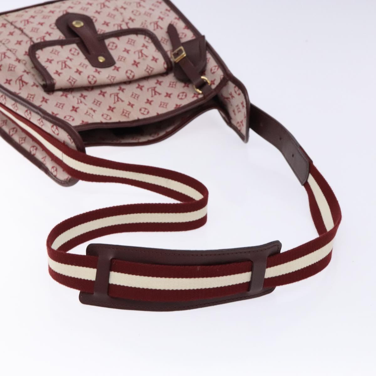 LOUIS VUITTON Monogram Mini Besace Mary Kate Bag Red M92321 LV Auth SW1479