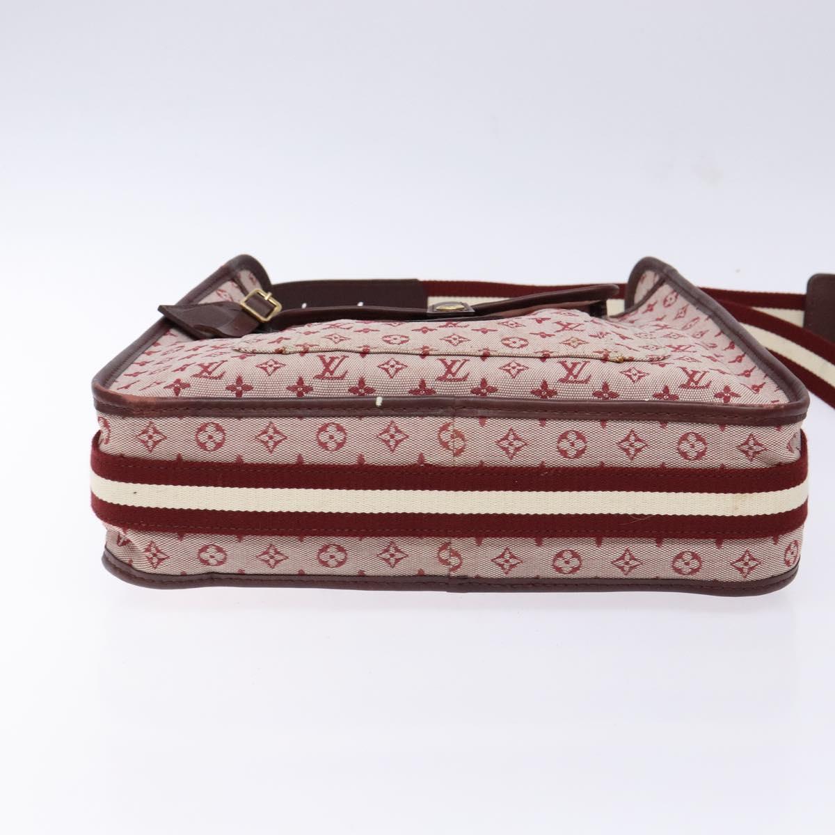 LOUIS VUITTON Monogram Mini Besace Mary Kate Bag Red M92321 LV Auth SW1479