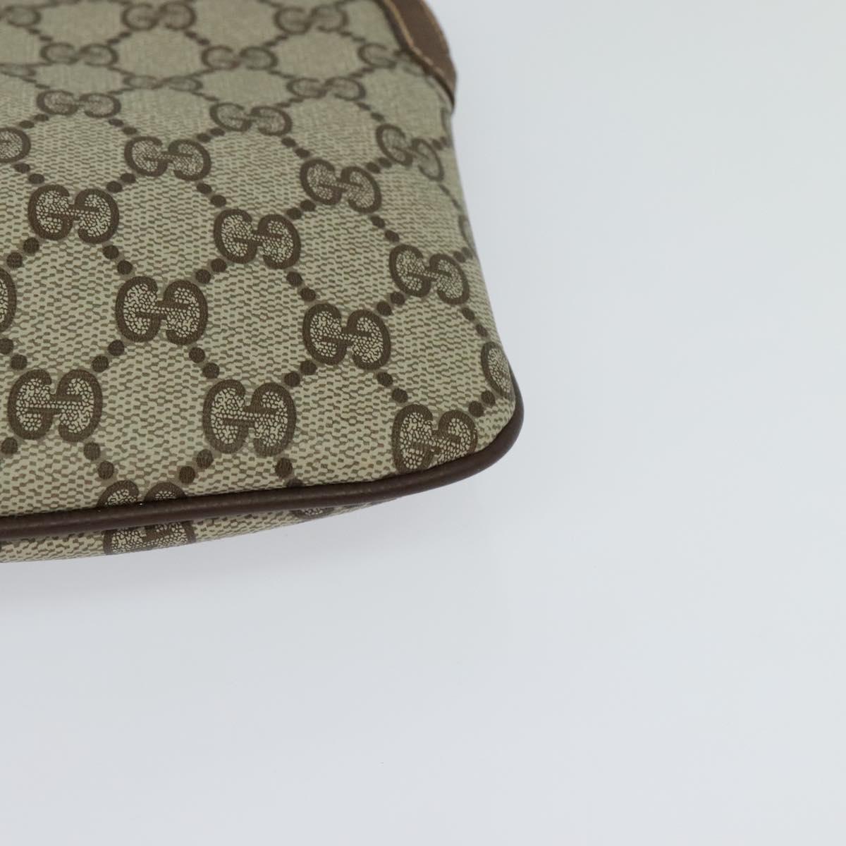 GUCCI GG Supreme Web Sherry Line Shoulder Bag PVC Beige 904 02 047 Auth sw151