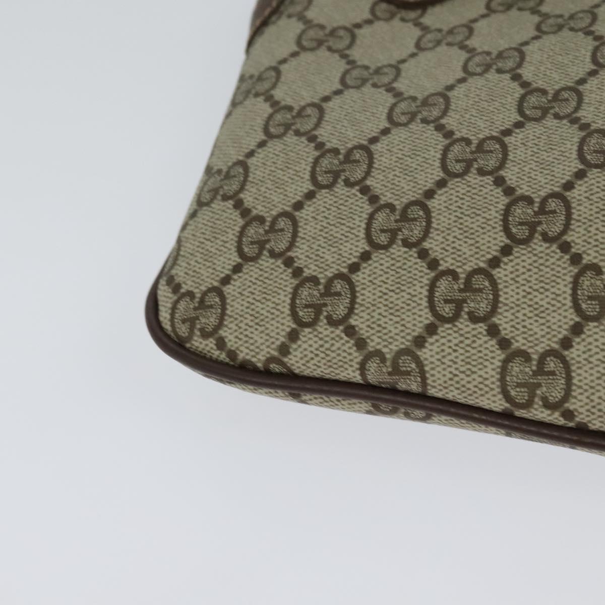 GUCCI GG Supreme Web Sherry Line Shoulder Bag PVC Beige 904 02 047 Auth sw151