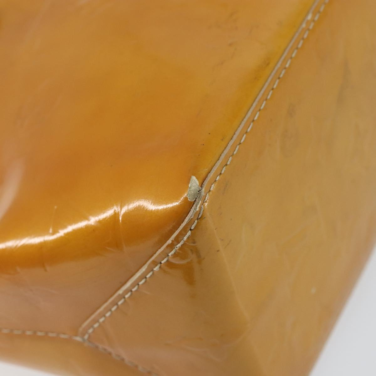 LOUIS VUITTON Monogram Vernis Reade PM Hand Bag Beige M91334 LV Auth SW1514