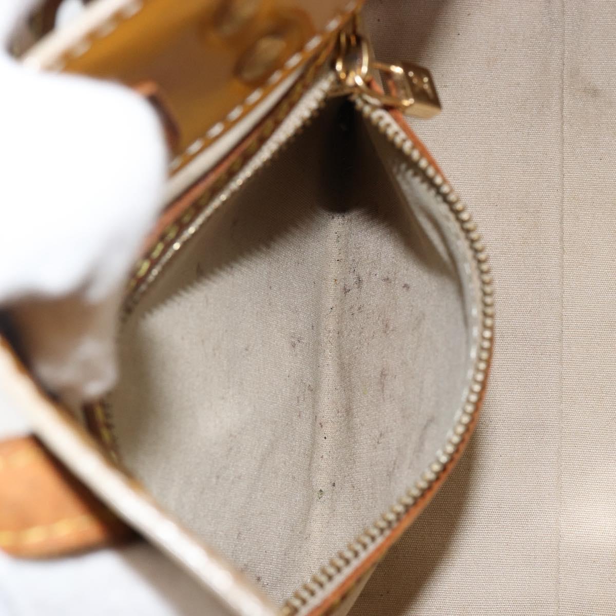 LOUIS VUITTON Monogram Vernis Reade PM Hand Bag Beige M91334 LV Auth SW1514