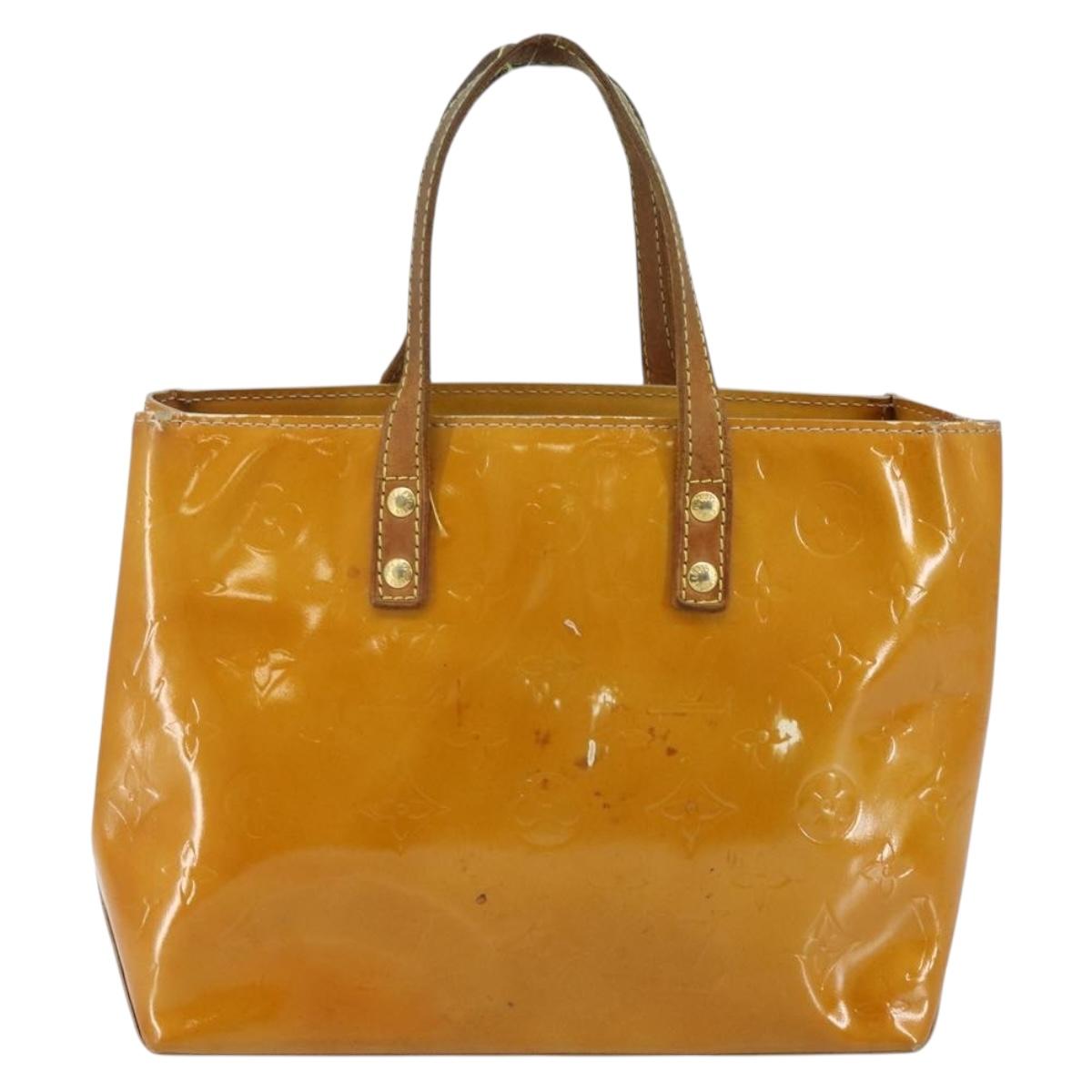 LOUIS VUITTON Monogram Vernis Reade PM Hand Bag Beige M91334 LV Auth SW1514
