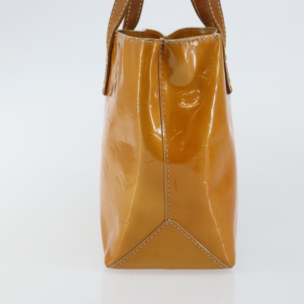 LOUIS VUITTON Monogram Vernis Reade PM Hand Bag Beige M91334 LV Auth SW1514