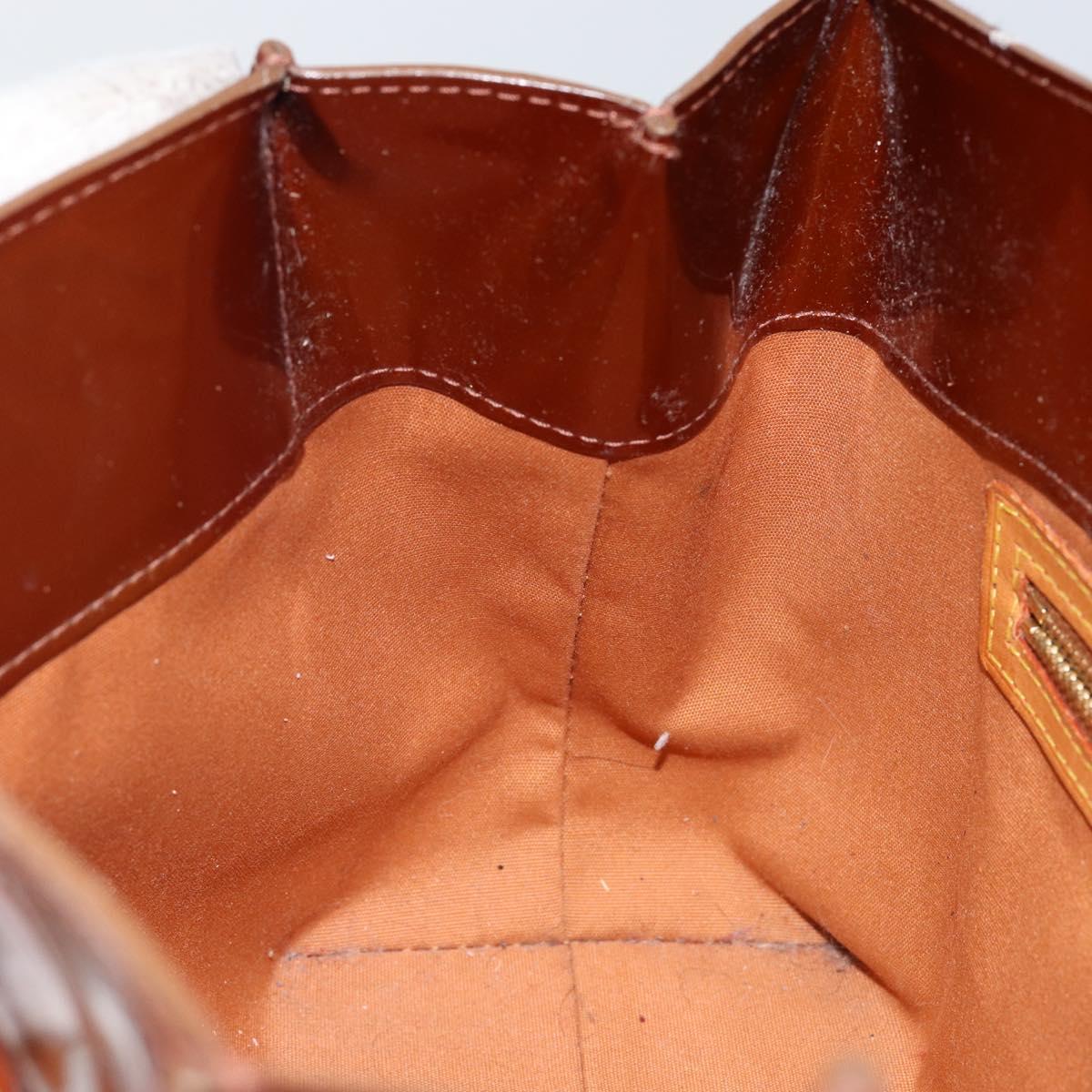 LOUIS VUITTON Monogram Vernis Reade PM Hand Bag Bronze M91146 LV Auth SW1525