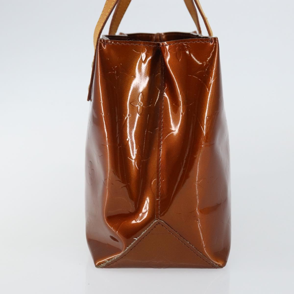 LOUIS VUITTON Monogram Vernis Reade PM Hand Bag Bronze M91146 LV Auth SW1525