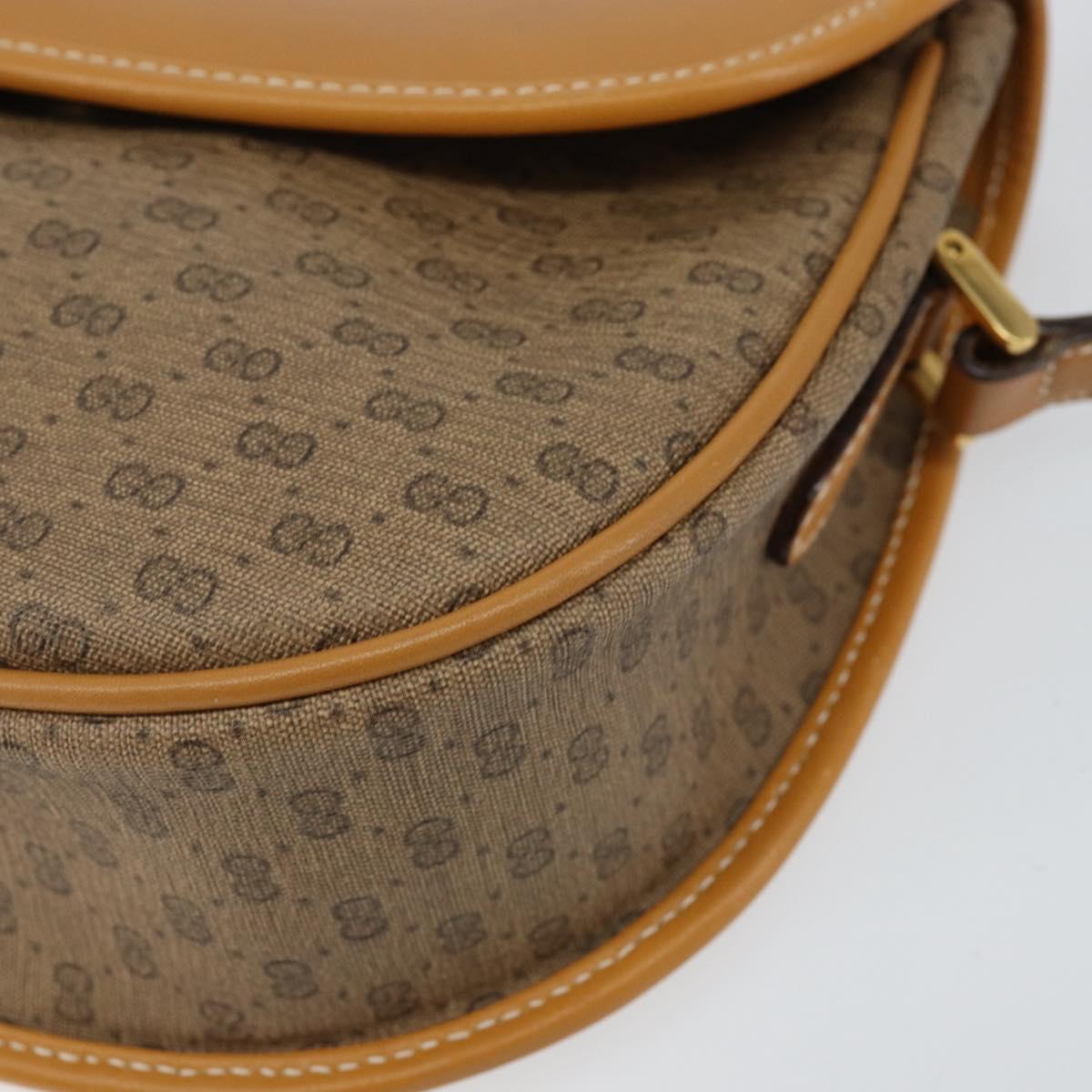 GUCCI Micro GG Supreme Shoulder Bag PVC Beige Gold 007 115 0074 Auth SW1540