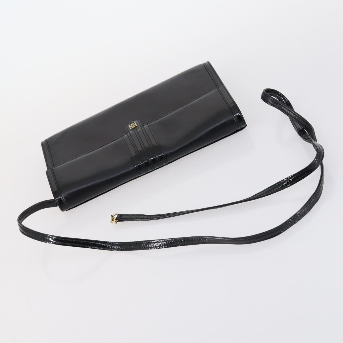 GIVENCHY Shoulder Bag Leather 2Set Black Auth SW1560