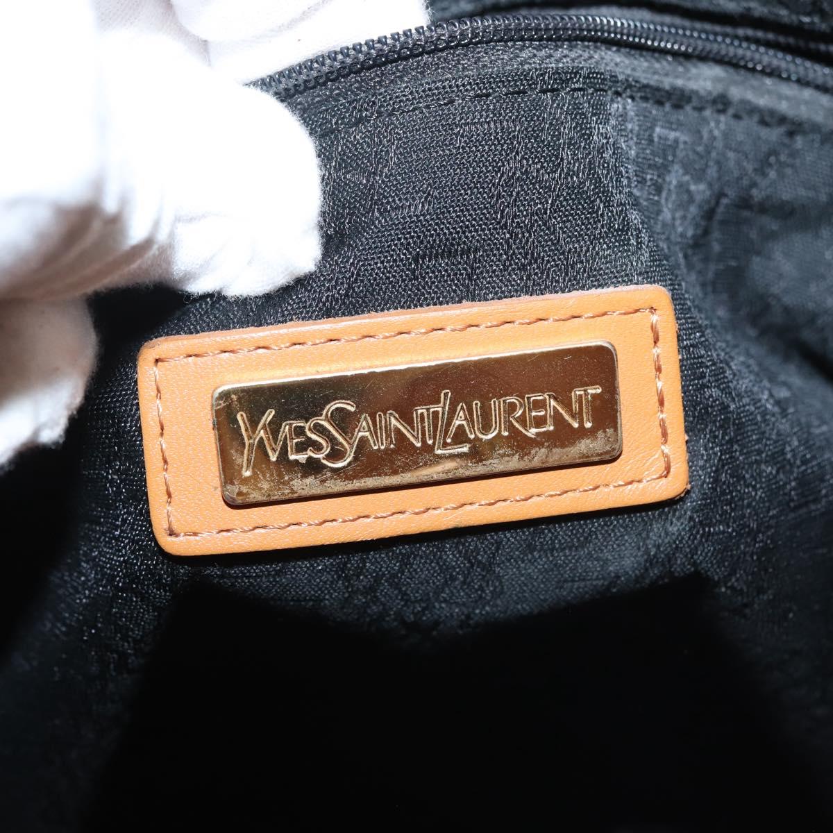 SAINT LAURENT Shoulder Bag PVC Leather Black Auth SW1561