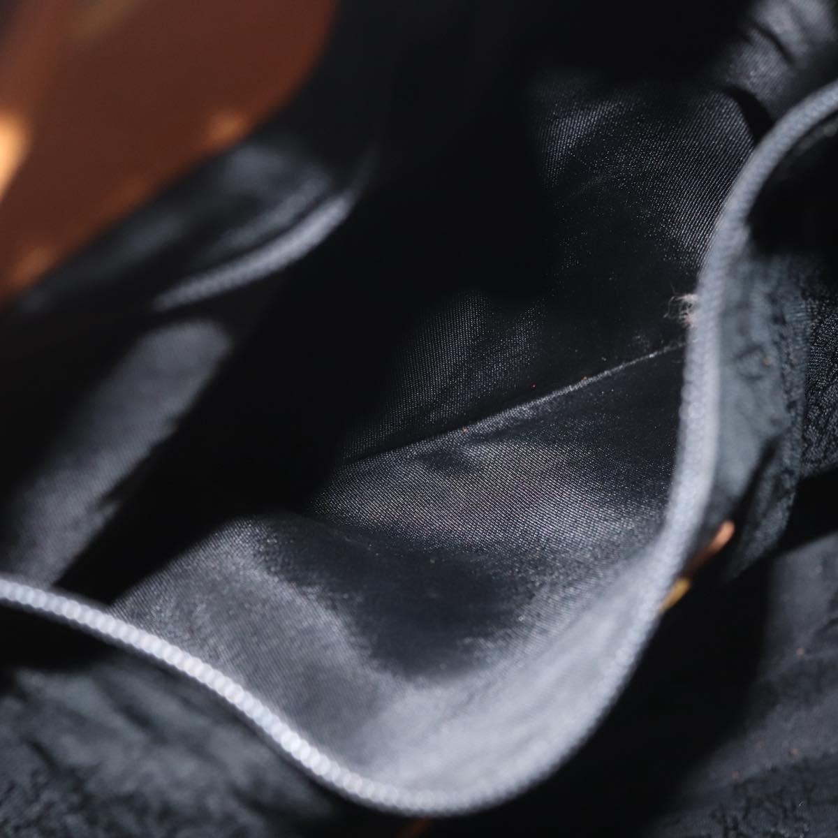 SAINT LAURENT Shoulder Bag PVC Leather Black Auth SW1561