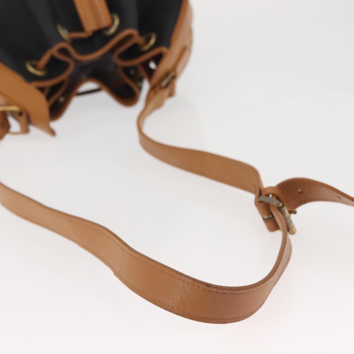 SAINT LAURENT Shoulder Bag PVC Leather Black Auth SW1561