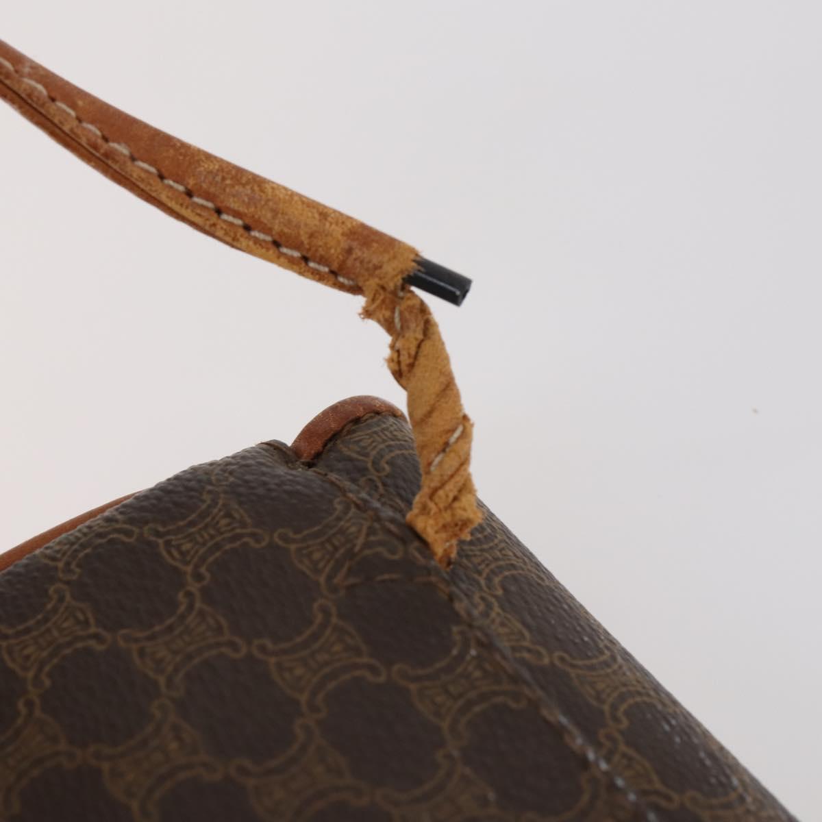 CELINE Macadam Canvas Shoulder Bag PVC Leather 2 Set Brown Beige Auth SW1565