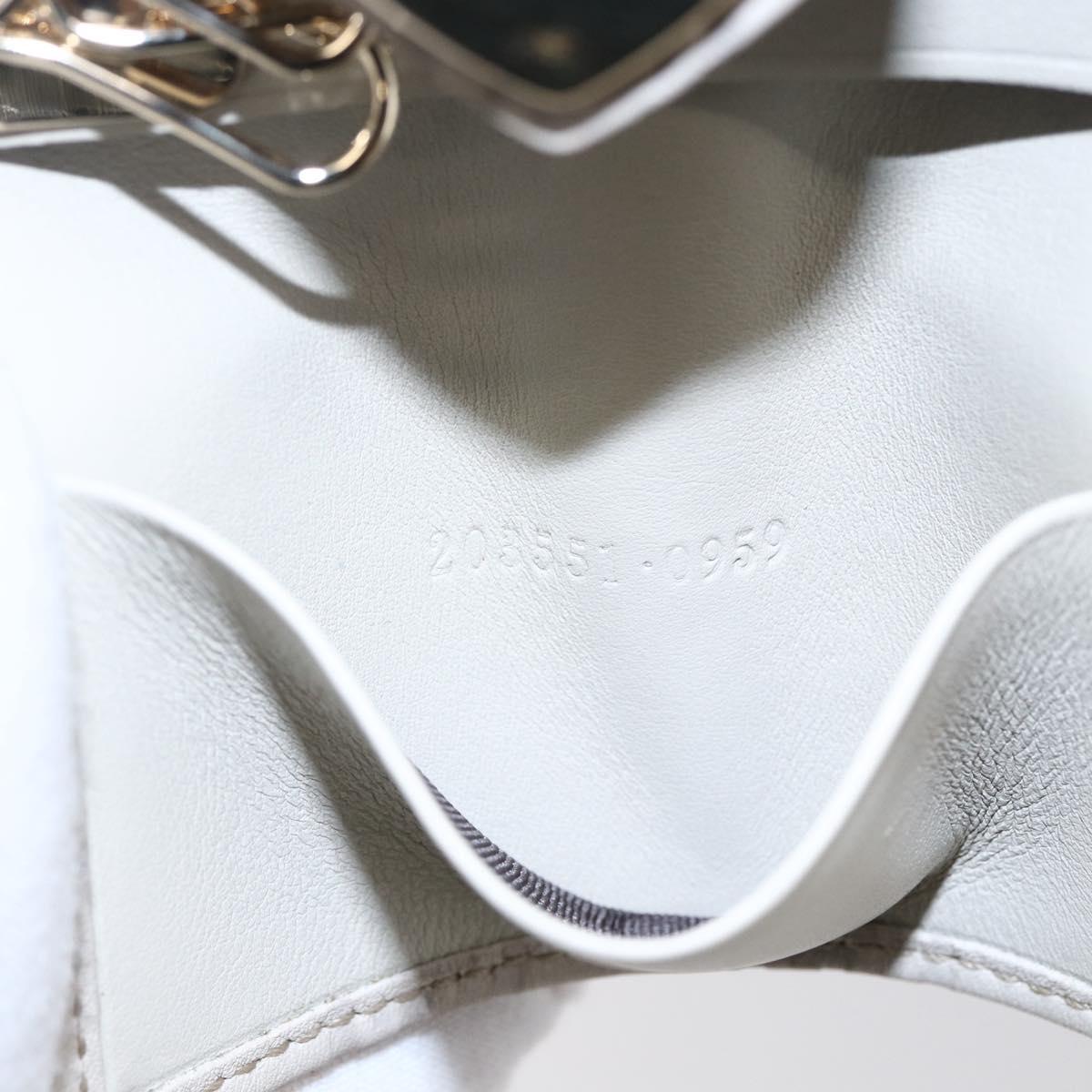 GUCCI Guccissima GG Canvas Key Case Leather White 203551 Auth sw1578