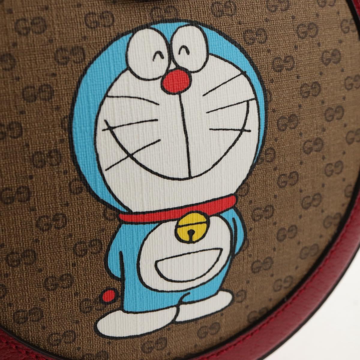 GUCCI Micro GG Supreme Doraemon Collaboration Bag PVC Beige 625216 Auth sw1582M
