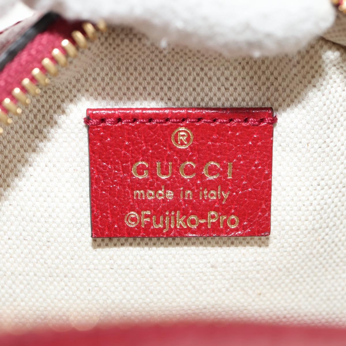 GUCCI Micro GG Supreme Doraemon Collaboration Bag PVC Beige 625216 Auth sw1582M