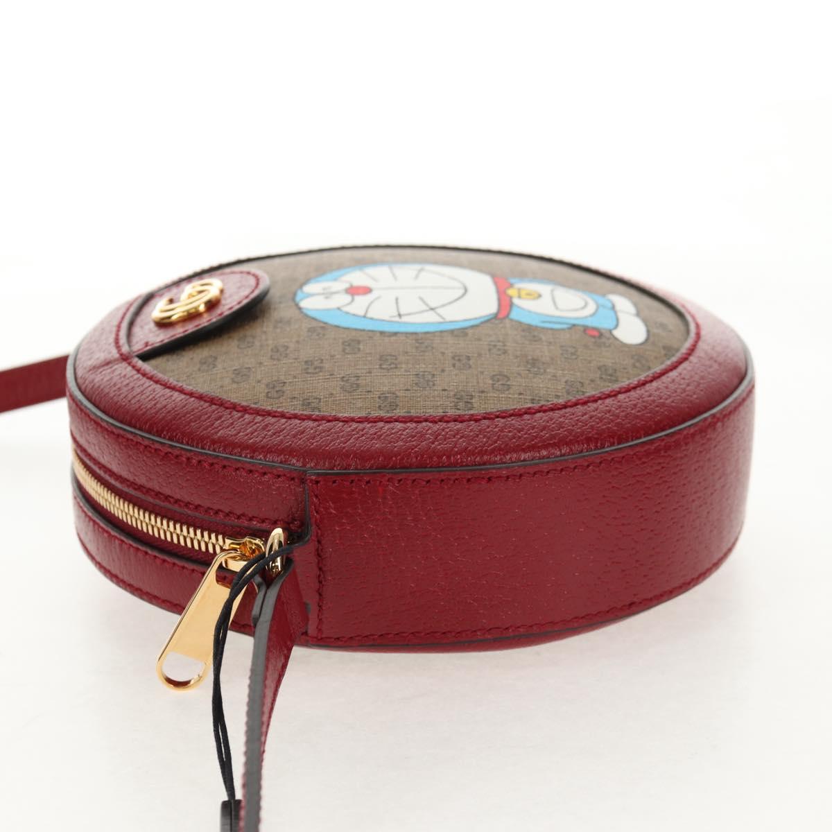 GUCCI Micro GG Supreme Doraemon Collaboration Bag PVC Beige 625216 Auth sw1582M