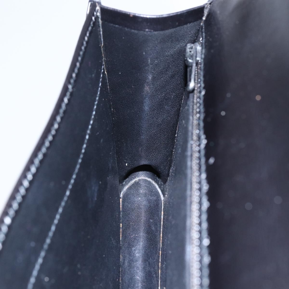 CELINE Hand Pouch Bag Leather Black Auth sw1588