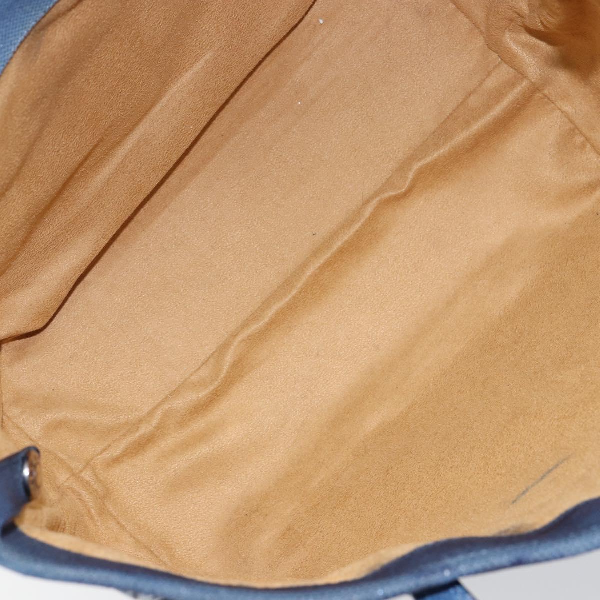 Jimmy Choo Studs Tote Bag Coated Canvas Blue Auth sw1589