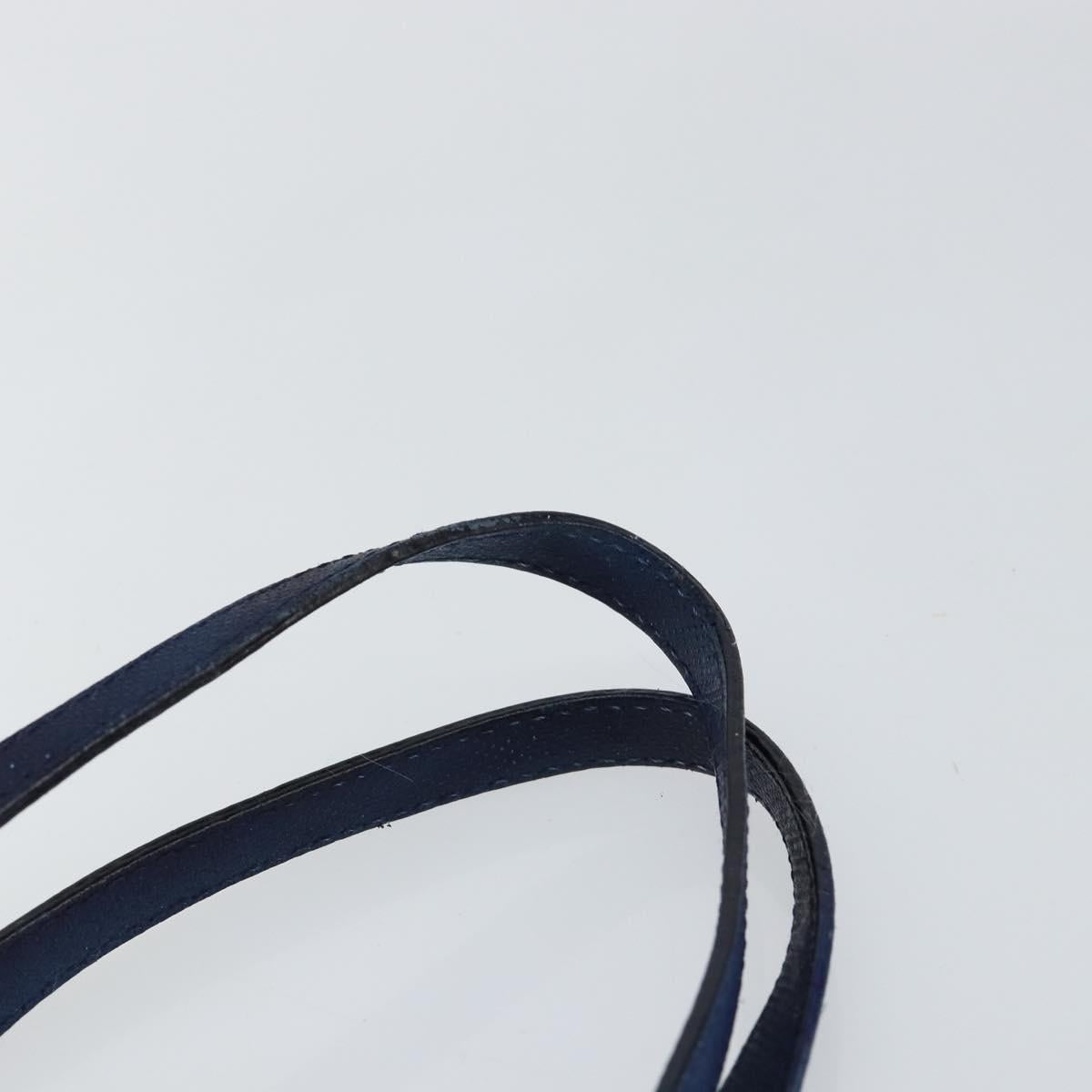 Jimmy Choo Studs Tote Bag Coated Canvas Blue Auth sw1589