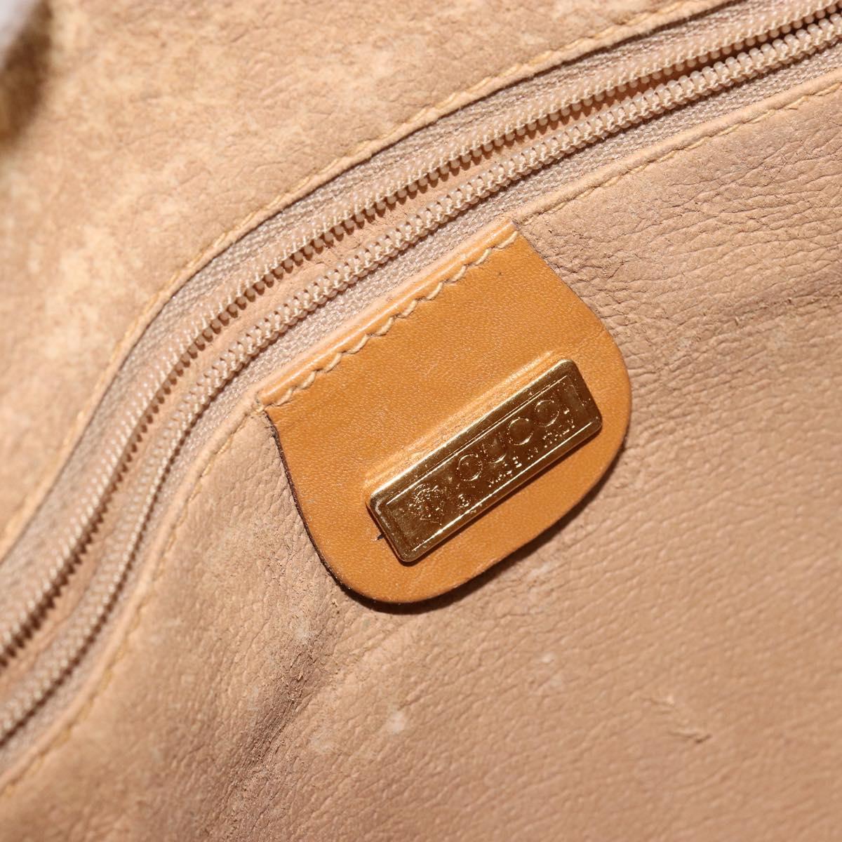 GUCCI Micro GG Canvas Shoulder Bag PVC Leather Brown Auth sw1591